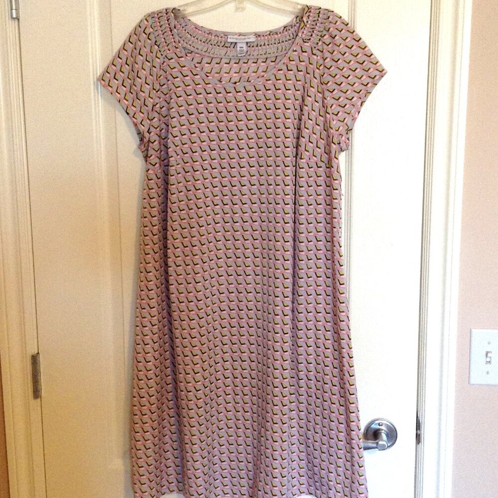 Liz Lange Women's Maternity Shift Pull-on Dress Short Sleeves Size M